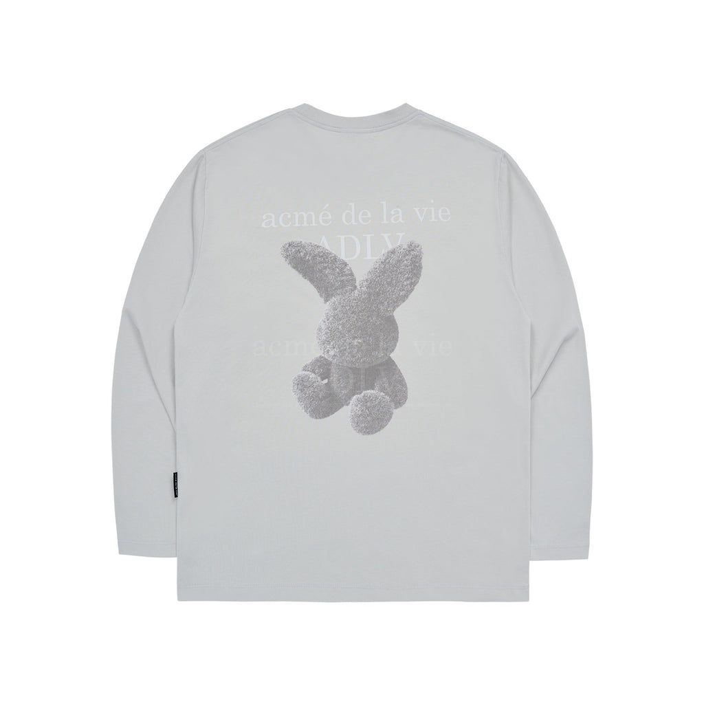 【IN STOCK】ADLV FUZZY RABBIT LONG SLEEVE T-SHIRT GREY