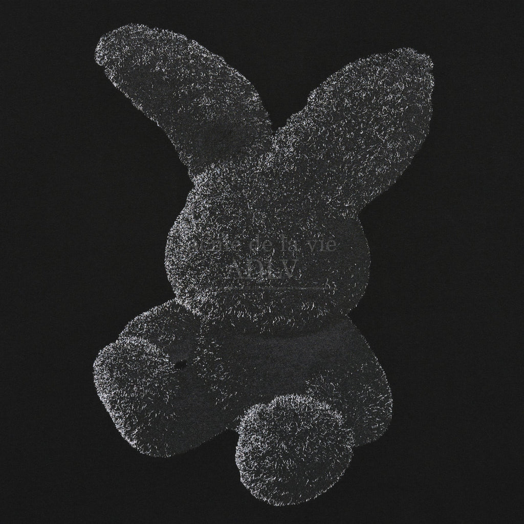 【IN STOCK】ADLV BLACK FUZZY RABBIT SHORT SLEEVE T-SHIRT BLACK