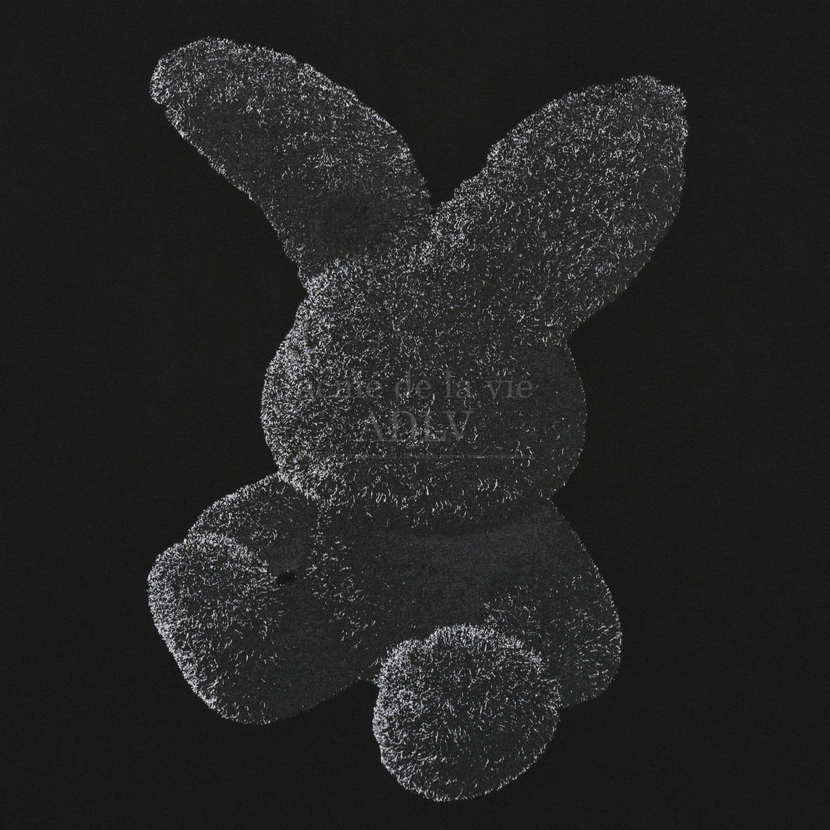 【IN STOCK】ADLV BLACK FUZZY RABBIT SHORT SLEEVE T-SHIRT BLACK