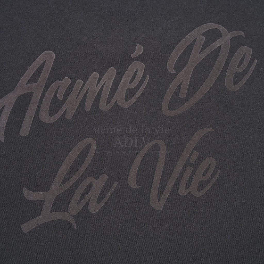 ADLV SCRIPT LOGO PRINTING SHORT SLEEVE T-SHIRT CHARCOAL
