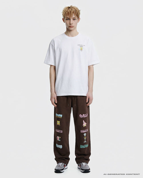 ADLV SPONGEBOB BASIC LOGO SHORT SLEEVE T-SHIRT WHITE