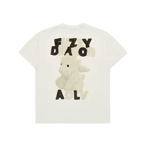 ADLV FUZZY FONT DRAGON SHORT SLEEVE T-SHIRT CREAM