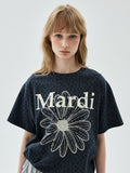 MARDI TSHIRT LEOPARD FLOWERMARDI CRACKED_NAVY IVORY