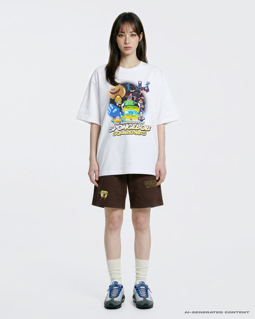 ADLV THE ADVENTURES OF SPONGEBOB SHORT SLEEVE T-SHIRT WHITE
