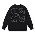 Off-White Black Spiral Line Arrow Crewneck Sweatshirt