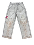 Enfants Riches Déprimés Distressed & Stained Denim Jeans - Light Blue