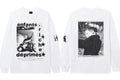 Enfants Riches Déprimés Vertical Lettering & Back Portrait Long-Sleeve - White