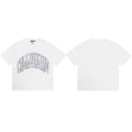 Cole Buxton White Arched Gothic Varsity Logo T-Shirt