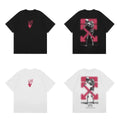 Off-White Pink Skeleton Arrow Cross Print Short Sleeve T-Shirt