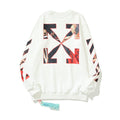 Off-White White Renaissance Portrait Arrow Crewneck Sweatshirt
