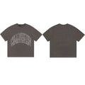 Cole Buxton Charcoal Arched Gothic Varsity Logo T-Shirt