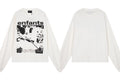 Enfants Riches Déprimés Armed Figure & Vintage Print Long-Sleeve   - White