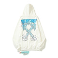 Off-White White Blue Glacier Melt Arrow Hoodie