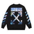 Off-White Black Oil Painting Landscape Arrow Crewneck Sweatshirt