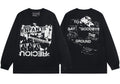 Enfants Riches Déprimés Inverted Collage & "Say Goodbye The Ground" Long-Sleeve  - Black