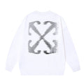Off-White White Motion Blur Arrow Crewneck Sweatshirt