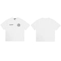 Cole Buxton White Circular Badge Minimalist Logo T-Shirt
