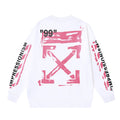 Off-White White Pink Impressionism Arrow Crewneck Sweatshirt