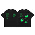 Off-White Green Tech Diagram Arrow Cross Print Short Sleeve T-Shirt