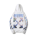 Off-White White Sky Landscape Artwork Arrow Hoodie