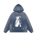 Enfants Riches Déprimés Acid-Wash Portrait Hoodie - Vintage Blue
