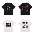 Off-White Red Tone Photo Arrow Cross Print Short Sleeve T-Shirt