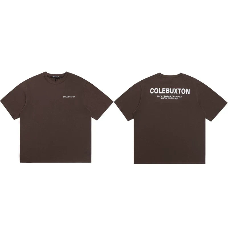 Cole Buxton Brown Minimalist Chest & Back Logo T-Shirt