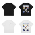 Off-White Landscape Painting Arrow Cross Print Short Sleeve T-Shirt