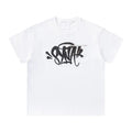 Syna World Vintage Oversized Graffiti Tag Graphic Tee (White / Black)