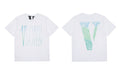 Vlone Sketch Logo Graphic T-Shirt - White/Teal