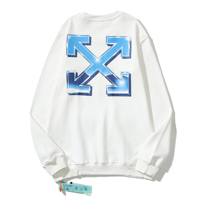 Off-White White 3D Metallic Gradient Arrow Crewneck Sweatshirt