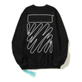 Off-White Black Minimalist Outline Arrow Crewneck Sweatshirt