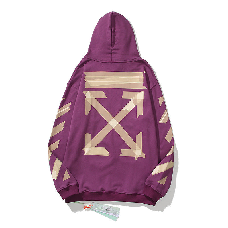 Off-White Purple Packing Tape Arrow Hoodie