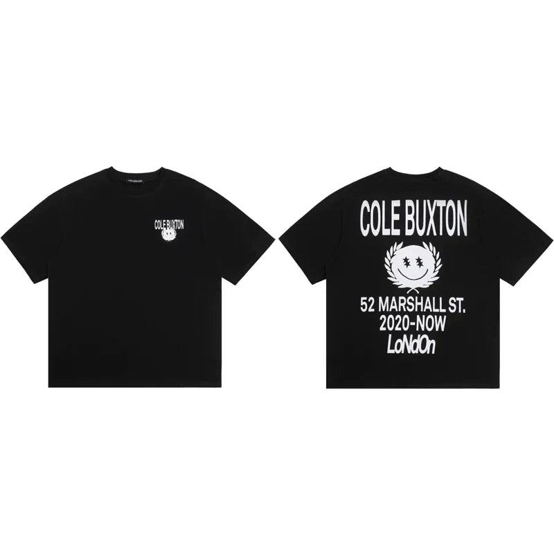 Cole Buxton Black Marshall St. Smiley Graphic T-Shirt