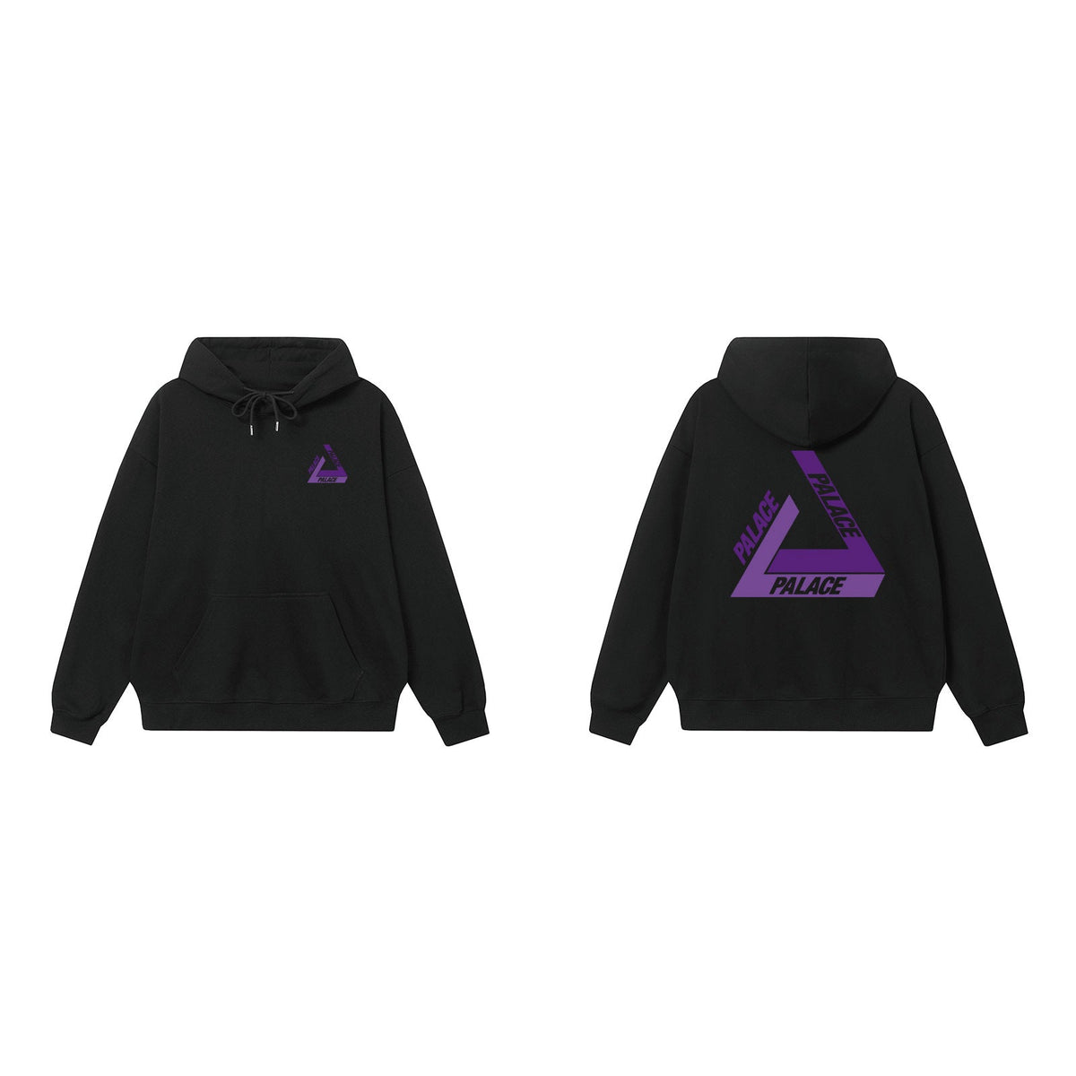 Palace Black Purple Classic Tri-Ferg Hoodie
