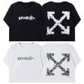 Off-White Floral Arrow Cross Print Short Sleeve T-Shirt