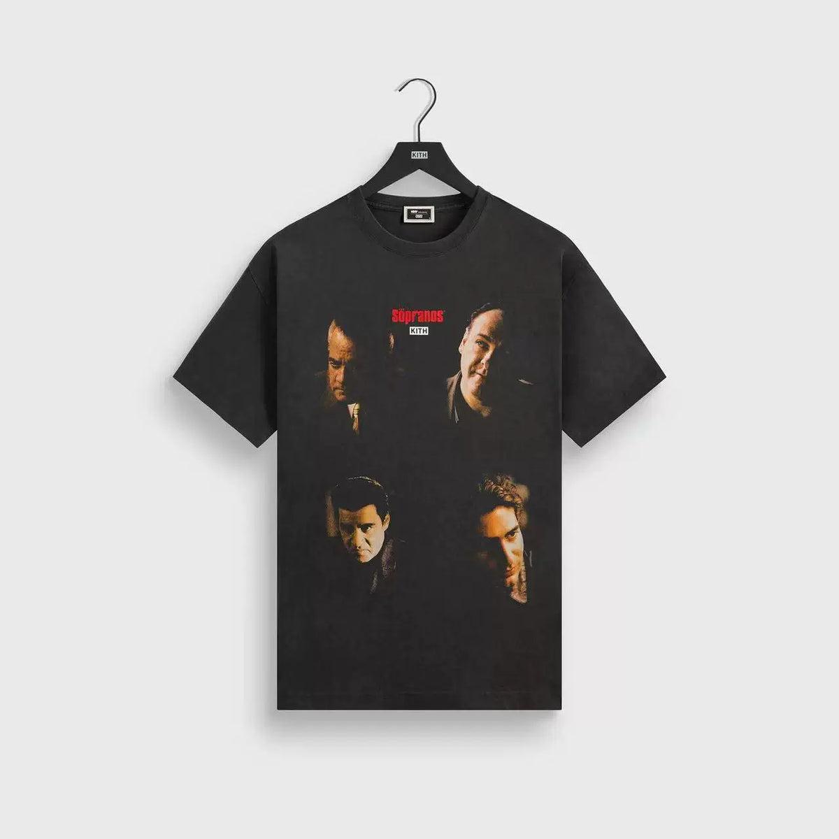 Kith x The Sopranos Black Quad Character Portrait Tee