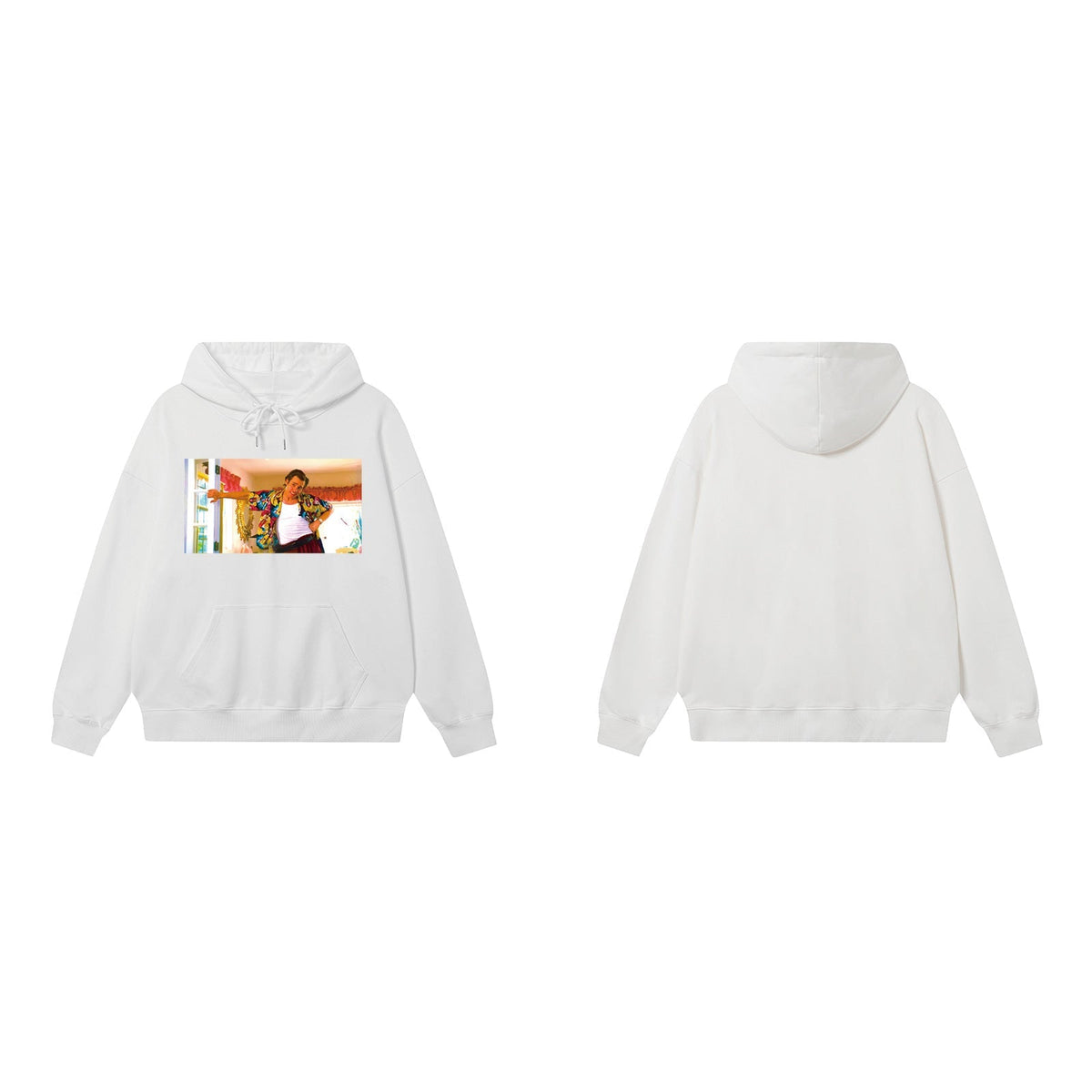 Palace White Portrait Graphic Hoodie