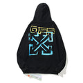Off-White Black Yellow-Blue Graffiti Frame Logo Hoodie