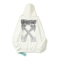 Off-White White Grey Drip Cloud Arrow Hoodie