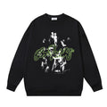 Off-White Black Neon Typography Portrait Crewneck Sweatshirt