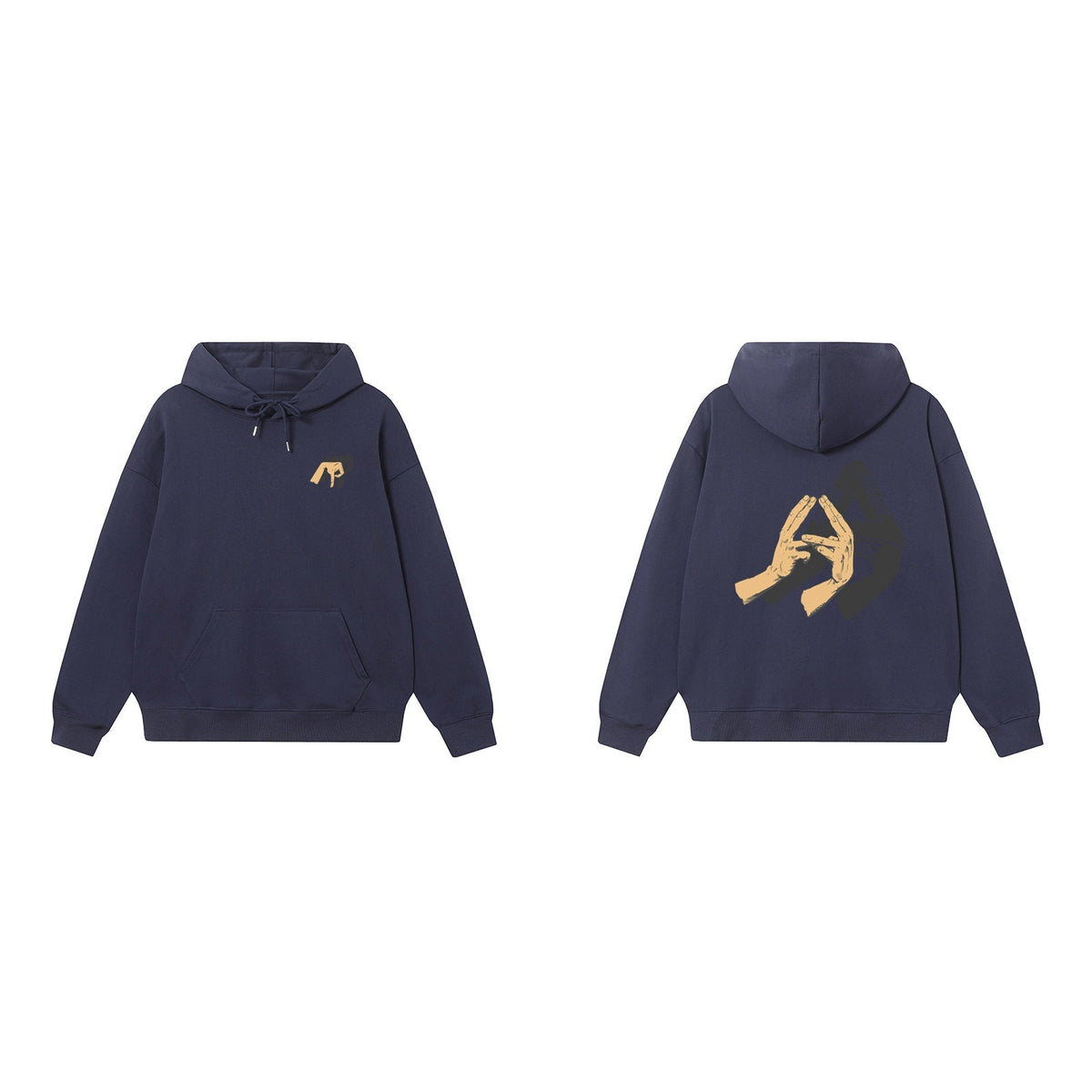Palace Navy Blue Hand Sign Tri-Ferg Hoodie