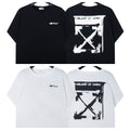 Off-White Brushstroke Arrow Cross Print Short Sleeve T-Shirt