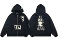 Enfants Riches Déprimés Multi-Art Photo Collage Zip-Up Hoodie - Black