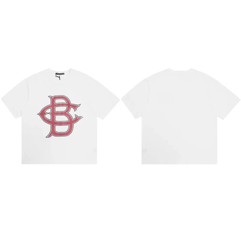 Cole Buxton White Interlocking CB Varsity Logo T-Shirt