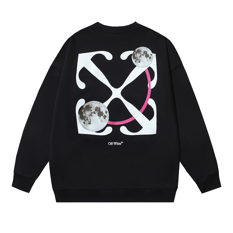 Off-White Black Moon Orbit Arrow Crewneck Sweatshirt