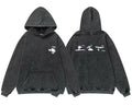 Enfants Riches Déprimés Mini Chest Logo & Back Multi-Graphic Hoodie - Washed Black