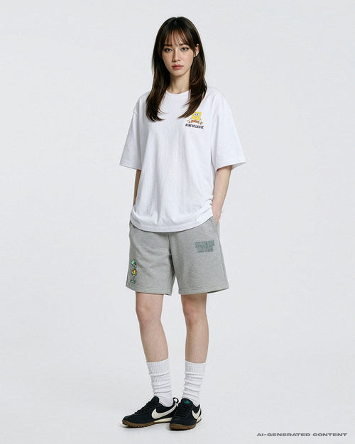 ADLV HAPPY SPONGEBOB SHORT SLEEVE T-SHIRT WHITE