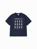 ADLV PLASTIC AC BEAR SHORT SLEEVE T-SHIRT NAVY